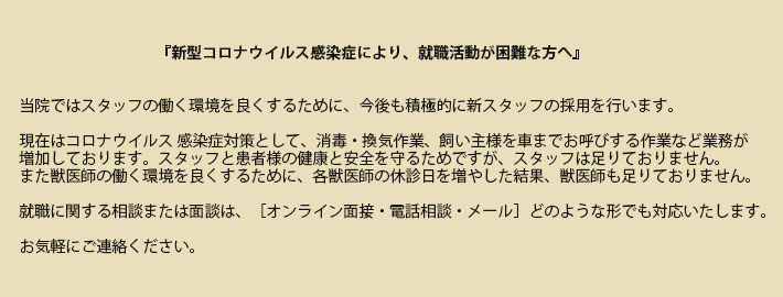 新型コロナウイルス感染症により、就職活動が困難な方へ