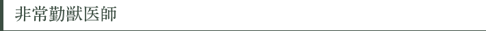 非常勤獣医師